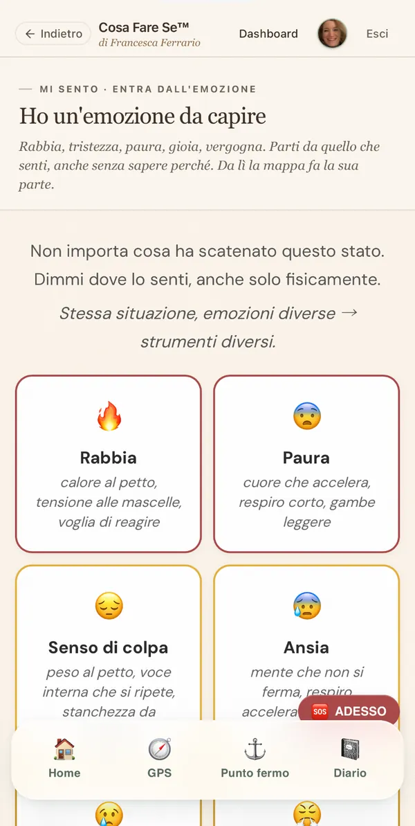 Schermata 2: Entra dall'emozione
