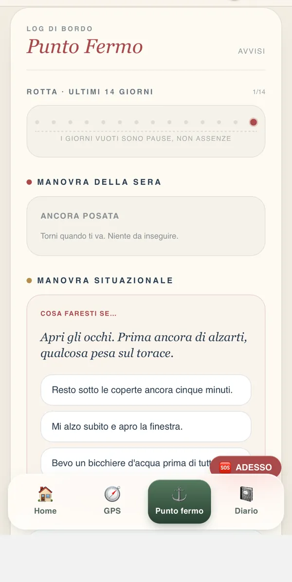 Schermata 6: Punto Fermo